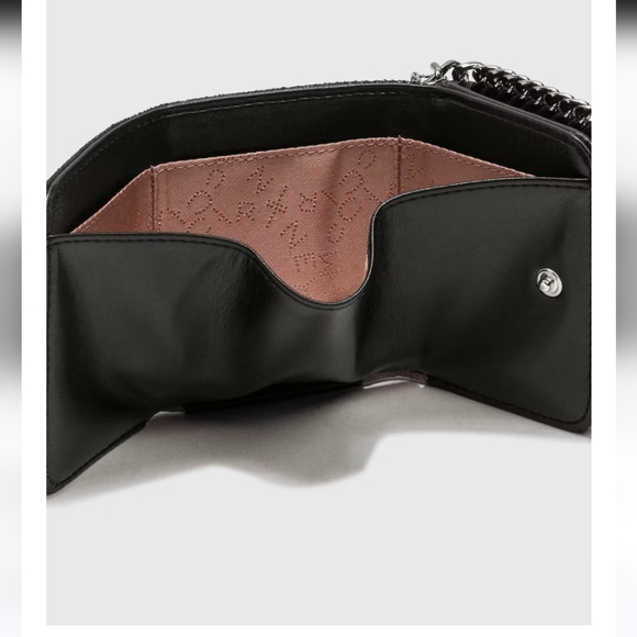 New Stella McCartney Black Falabella Tri-Fold  Wallet - Picture 4 of 8